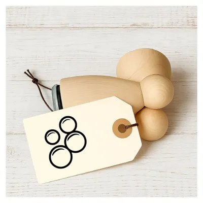 Produktbild von Motivstempel Bubbles – Bastelstempel für Karten, Papier, Stoffe, Scrapbooking und DIY – Maxi Ministempel