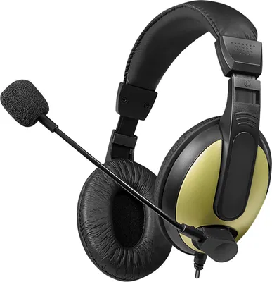 Produktbild von LogiLink Stereo Headset mit hohem Tragekomfort schwarz/gold /1er Blister)