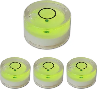Produktbild von 4x Wasserwaage Libellen Dosenlibellen runde Präzisions Mini Waage 15mm Sparset