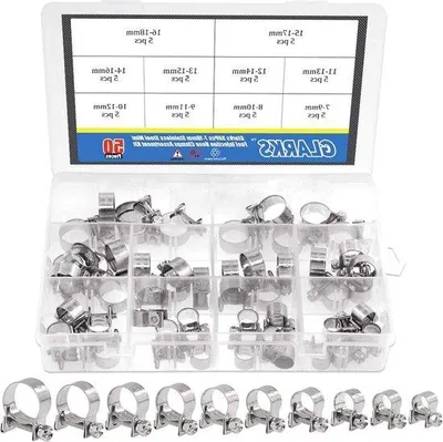 Produktbild von Famanu Schlauchklemmen Set 50-teilig - rostfreies Edelstahl, verstellbar, 7-18 mm