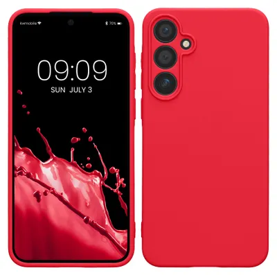 Produktbild von kwmobile Handyhülle für Samsung Galaxy A55 5G Hülle - weiches Handy Silikon Case - Schutzhülle Cover - Neon Pink
