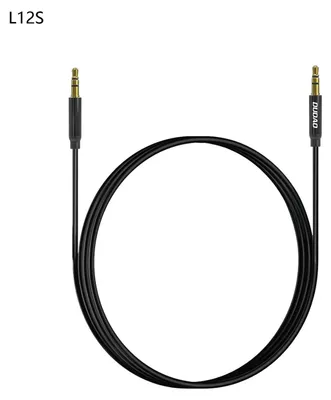 Produktbild von Dudao AUX Kabel 3.5mm, 1m, Schwarz, Alu-Stecker
