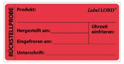 Produktbild von 1000 "LabelLord" HACCP Lebensmitteletiketten 40 mm x 113 mm rot Rückstellprobe
