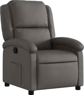 Produktbild von vidaXL Relaxsessel Grau Echtleder