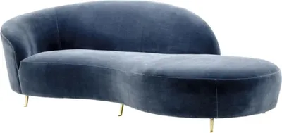 Produktbild von Casa Padrino Designer Sofa Blau 248 x 104 x H. 74 cm - Luxus Kollektion