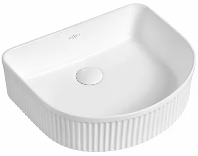 Image de Mexen Grovo lavabo à poser cannelé 41 x 36 cm, blanc - 22304200