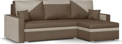 Produktbild von ASTO1 Ecksofa mit Schlaffunktion - Braun/Beige