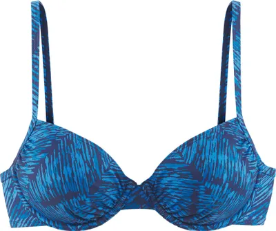 Produktbild von JETTE Bügel-Bikini-Top Floretta marine bedruckt Größe 38 Cup E