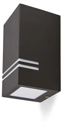 Imagen del producto de Aplique de pared para jardín QUAZAR 11, 1xGU10, IP44, color negro, marca Kobi