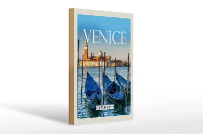 Produktbild von Holzschild Reise 20x30cm Venice Italy Italien Retro