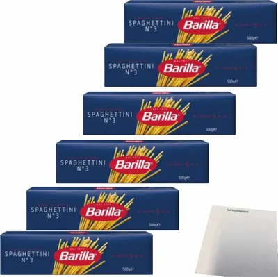 Produktbild von Barilla Spaghettini No3 6er Pack (6x500g Packung) + usy Block