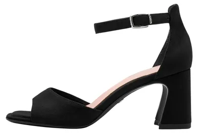 Produktbild von Tamaris Damen Sandalette mit Fesselriemen und Karree Spitze 1-28318-46, Größe:39 EU, Farbe:Schwarz
