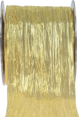 Produktbild von Geschenkband Gold Seidenband Dekoband Tischband 75mm x 15m für Hochzeit Geburtstag Weihnachten