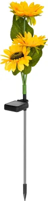 Zdjęcie produktu dla Rebel ZAR0578 Zahradní solární osvětlení slunečnice, IP65, 3000K, 68 cm
