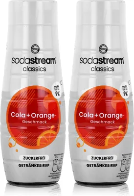 Produktbild von SodaStream Getränke-Sirup ohne Zucker Cola+Orange Geschmack 440ml (2er Pack)