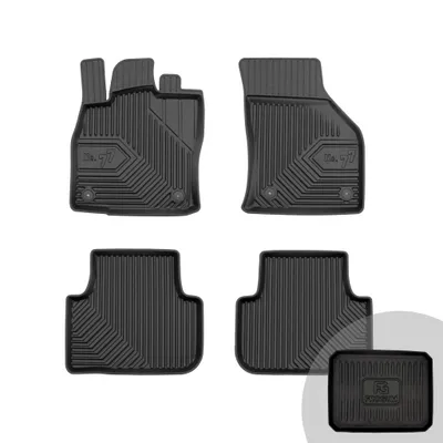 Produktbild von FROGUM No.77 Gummimatten Ganzjahresset von Auto Fußmatten Autofussmatten für Volkswagen Golf Sportsvan 2014-2020