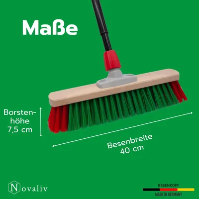 Obrázok produktu pre Novaliv zametacia metla Metla s teleskopickou násadou Uličná metla s násadou Záhradná metla Priemyselná metla Dvorná metla Univerzálna metla (2, záhradná metla)