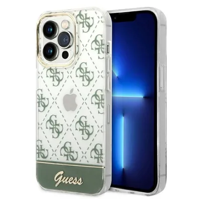 Produktbild von Guess GUHCP14XHG4MHA iPhone 14 Pro Max 6,7" Khaki Hardcase 4G Pattern Script Schutzhülle