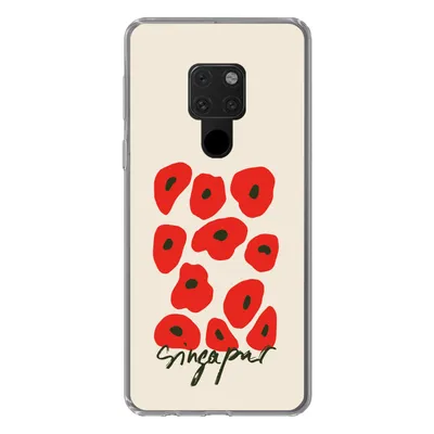 Produktbild von MuchoWow® Handyhülle Schutzhülle Hülle für Huawei P40 Lite Blumen - Mohn - Muster Silikon Softcase Handy Hülle - Handy