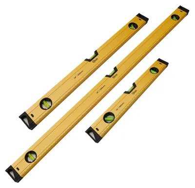 Produktbild von Wasserwaage Set 40 cm 60 cm 100 cm, klein, lang, magnetisch, Magnetwasserwaage