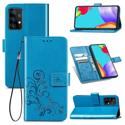 Immagine prodotto di Custodia König Design compatibile con Samsung Galaxy A72 5G - Custodia in Pelle finta per cellulare - Colore: blu