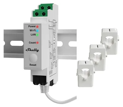 Produktbild von Shelly Pro Series 3EM - V2 - Leistungs- / Energieverbrauszähler