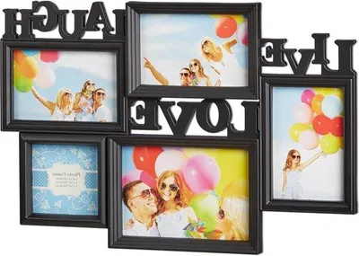 Productafbeelding van Famanu fotolijst voor 5 foto's - 31 x 45 cm - Collage lijst - Zwart