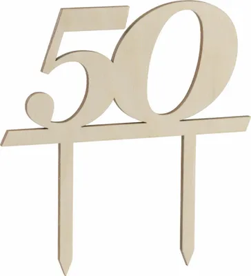 Immagine prodotto di Cake topper Folkroll con numero 50, cake topper, decorazione torta, compensato di betulla, 339879