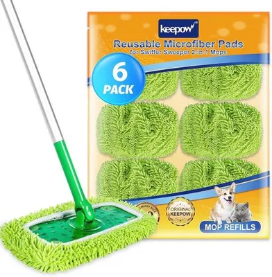 Produktbild von Famanu Mikrofasertücher Set 6 Stück - Wiederverwendbar und Waschbar für Bodenwischer