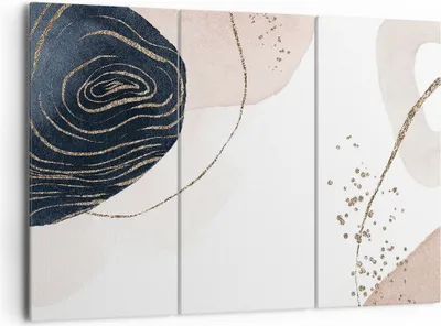 Produktbild von Bild auf Leinwand - Leinwandbild - 3 Teile - Abstraktion Modern Grafik - 165x110cm - Wand Bild - Wanddeko - Wandbilder - Leinwanddruck - Bilder - Wanddekoration - Leinwand bilder - CE165x110-4217