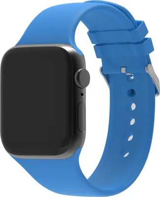 Produktbild von Strap-it Apple Watch Silikon-Schnallenarmband (Hellblau)
