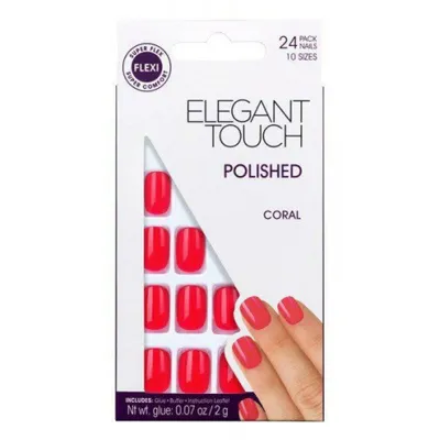 Produktbild von CORE COLOUR 24 nails with glue squoval #midnight black