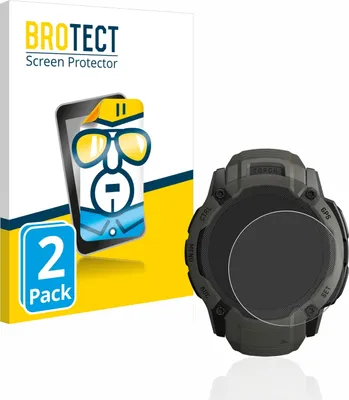 Produktbild von 2x Für Garmin Instinct 2X Solar Schutzfolie BROTECT Displayschutz Display Schutz Folie Klar Transparent
