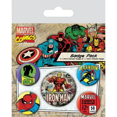 Produktbild von Marvel Comics Ansteck-Buttons 5er-Pack Iron Man