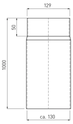 Produktbild von Raik Rauchrohr / Ofenrohr Emaille 130mm - 1000mm Schwarz