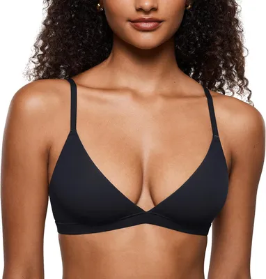 Produktbild von Schwarzer Triangel-BH für Damen, ohne Polsterung und Bügel, mit Slip-On-Design