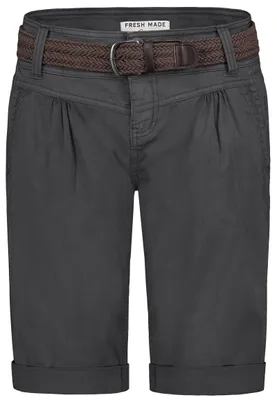 Produktbild von Fresh Made Bermuda Chinoshorts mit geflochtenem Gürtel und Taschen Größe: S