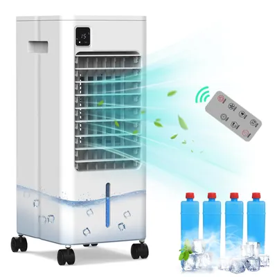 Produktbild von Puluomis 3 in 1 Luftkühler mit 3 Geschwindigkeiten 8L, 12h Timer und Fernbedienung Ventilator mit Wasserkühlung Mobile Klimageräte für bis zu 25m²