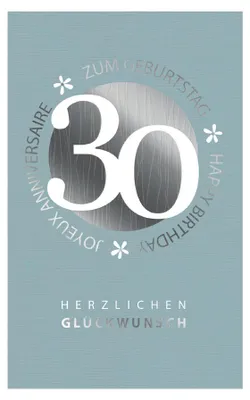 Produktbild von SUSY CARD Geburtstagskarte "Blümchen" - 30. Geburtstag