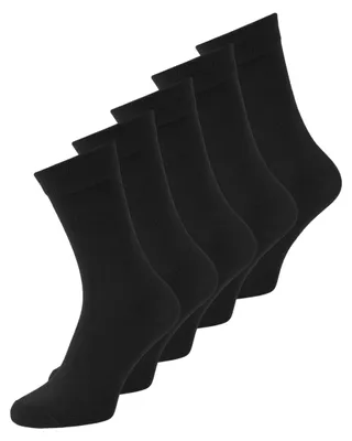 Immagine prodotto di JACK&JONES calzini per bambini, confezione da 5 - JACBLACK SOCK, misto cotone, nero tinta unita 33-37
