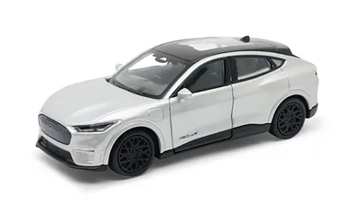 Produktbild von FORD MUSTANG MachE GT 2023 12cm Modellauto aus Metall mit Rückzugmotor Modell Auto Spielzeugauto 63 (Silber-Metallic)