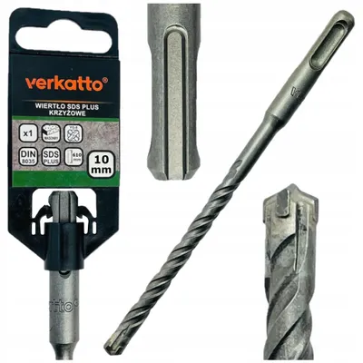 Produktbild von Verkatto Betonbohrer SDS Plus 10x610mm Schlagbohrer Kreuzkopf