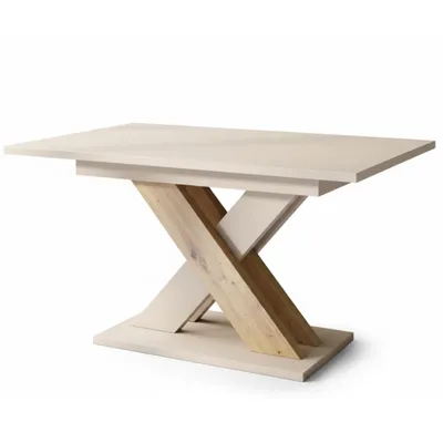 Image de Table à rallonge pour salle à manger ZIX 140/180 x 90 cm, cachemire