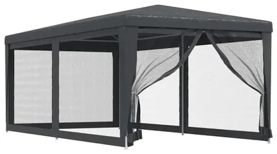 Produktbild von vidaXL Partyzelt mit 6 Mesh-Seitenwänden Anthrazit 3x6 m HDPE