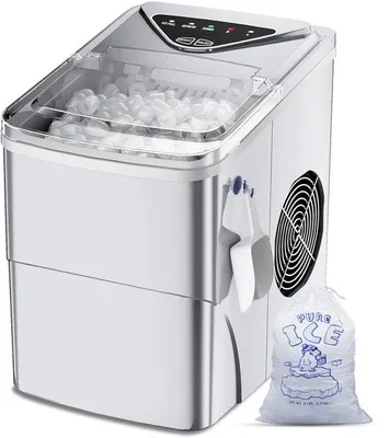 Obrázek produktu pro Přenosná výrobník ledu Famanu, s funkcí automatického čištění - 9 kostek ledu za 6 minut