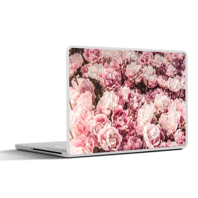 Produktbild von MuchoWow® Laptop Aufkleber Sticker Cover Blumen - Natur - Rosa 30x22 cm - Laptop-Sticker