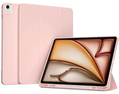 Imagen del producto de Funda Smart de Silicona tipo Libro para Apple iPad Air 13 pulgada (2026) M4 / (2025) M3 / (2024) M2 - Rosa