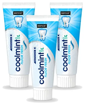 Produktbild von 3 x Sence Freshmint Zahncreme mit Fluorid - 75 ml - Vorteilspackung - 3 Stücke