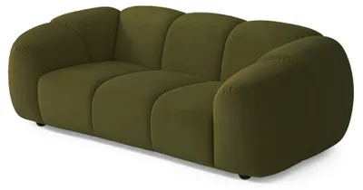 Obrázok produktu pre Selsey Millma – Sedacia súprava, dvojposadová, zamatová, zelená, 180 cm