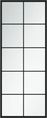 Produktbild von vidaXL Wandspiegel Schwarz 100x40 cm Metall